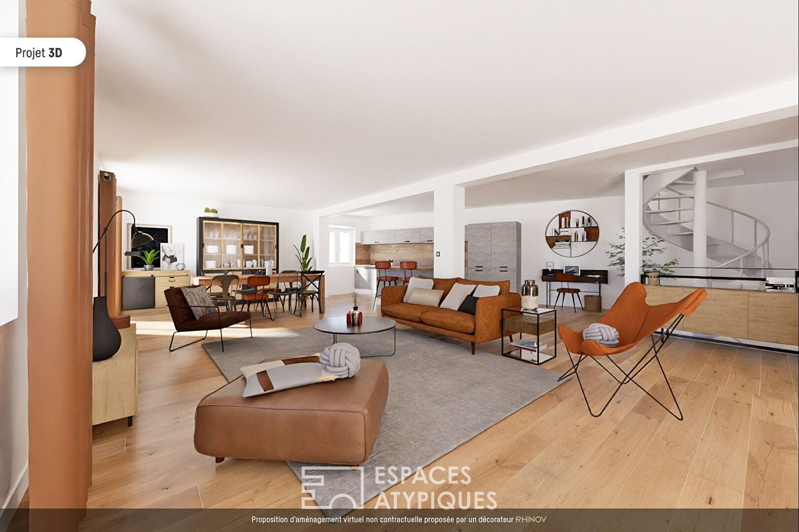 Loft avec terrasse à réhabiliter