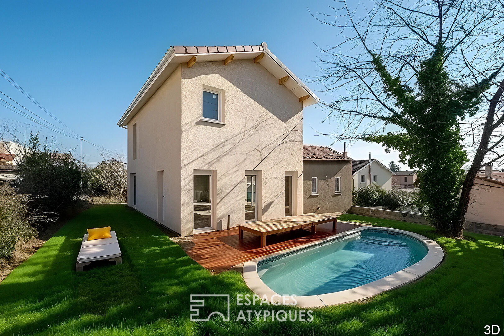 Maison neuve avec jardin