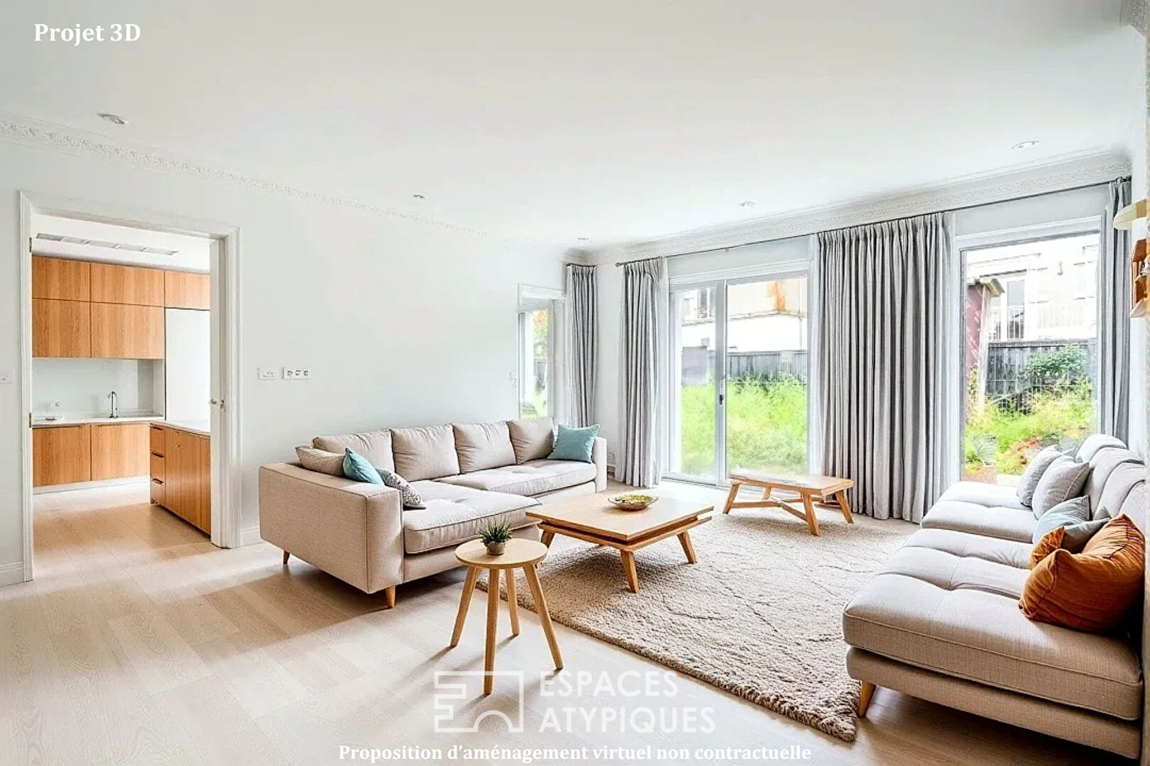 Appartement en rez-de-jardin en plein centre ville