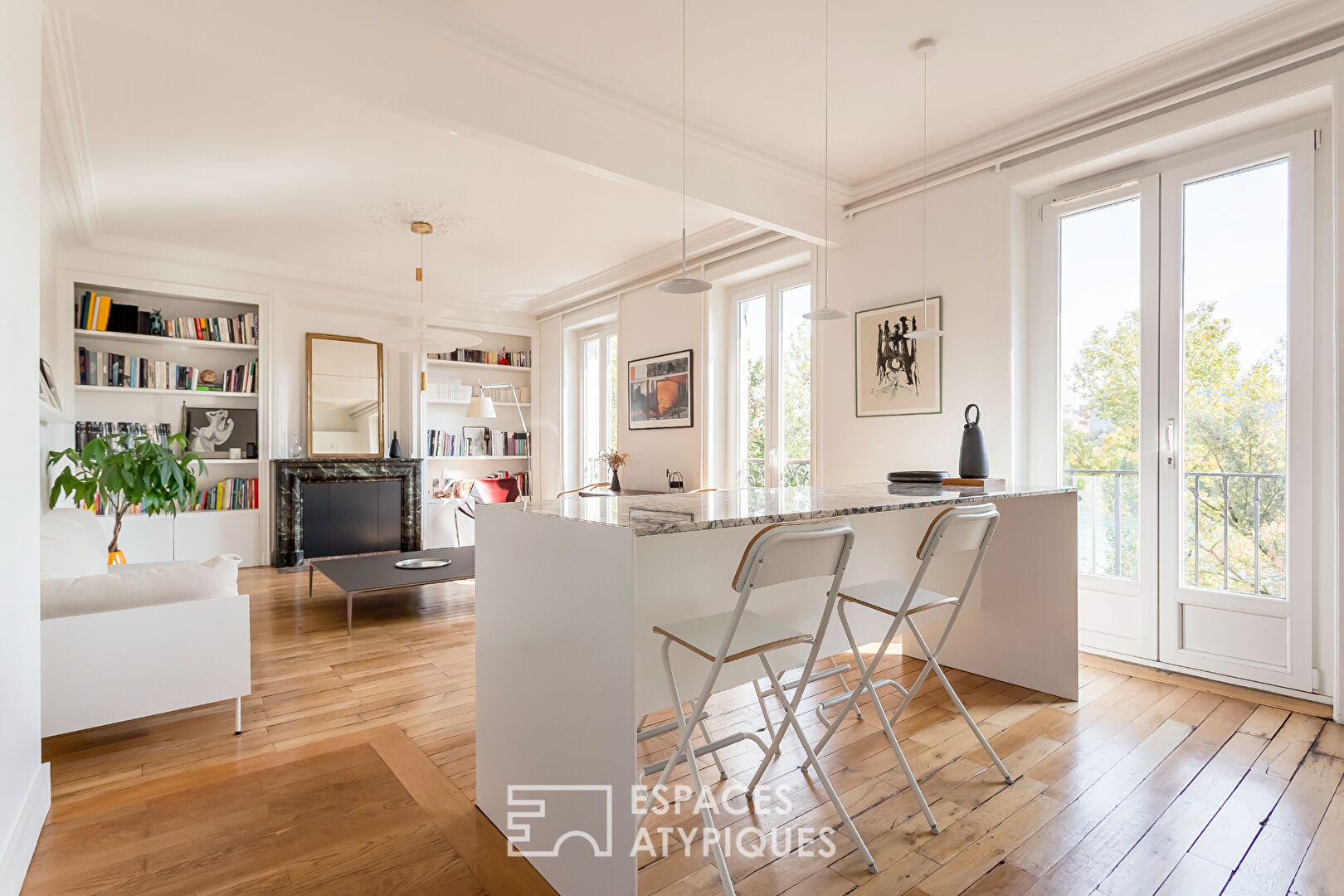 Appartement rénové par un architecte avec vue sur le Rhône