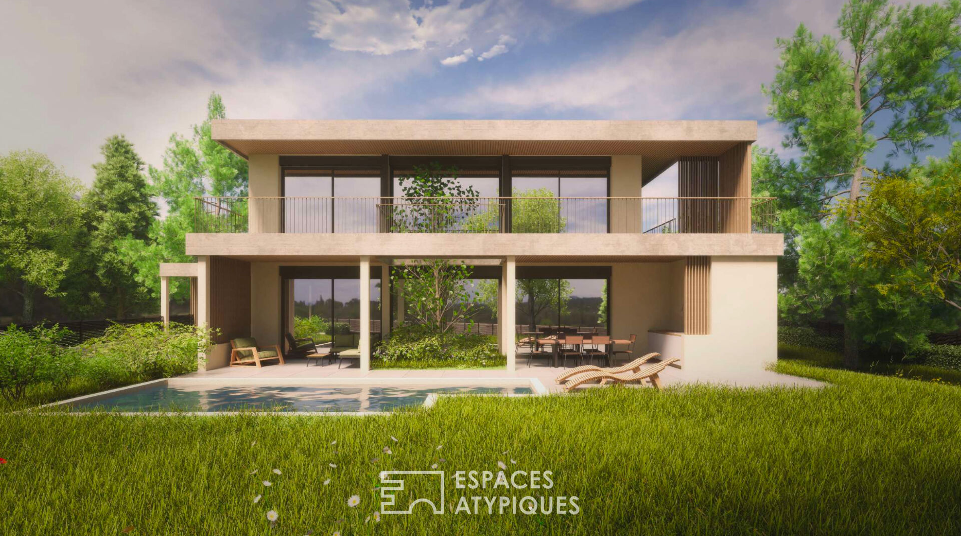 Projet de construction d'une maison contemporaine de 210m2 habitable à proximité du centre d'Ecully