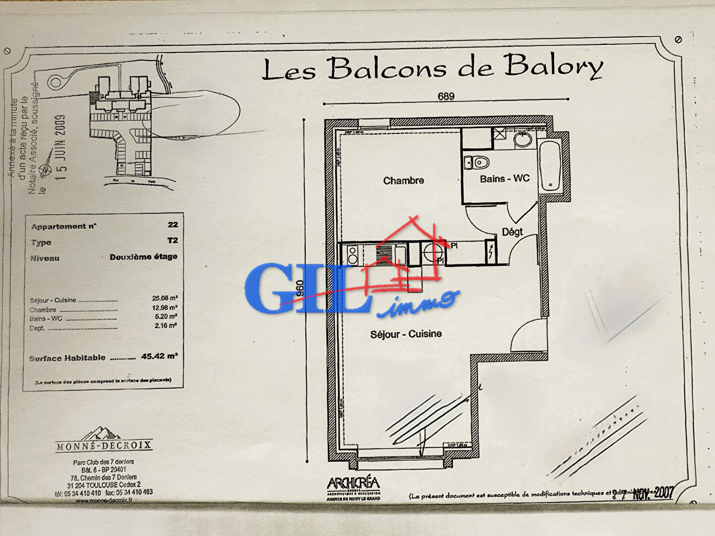 Photo CESSON BOURG- APPARTEMENT T2 DE 45M² image 3/6