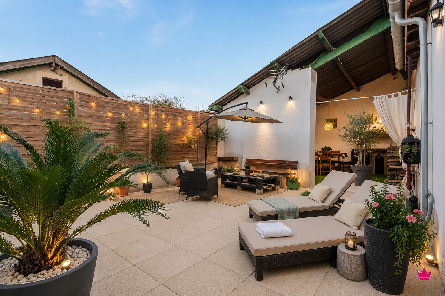 Maison Jonage 100m2 et 120 m2 de dépendance, cour et terrasse