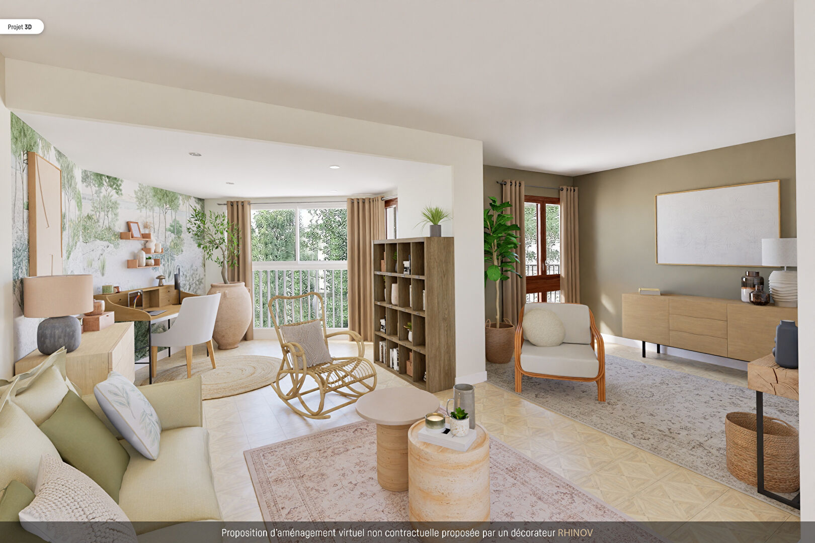 Appartement Le Chesnay 3 pièce(s) 78 m2 - parking - piscine