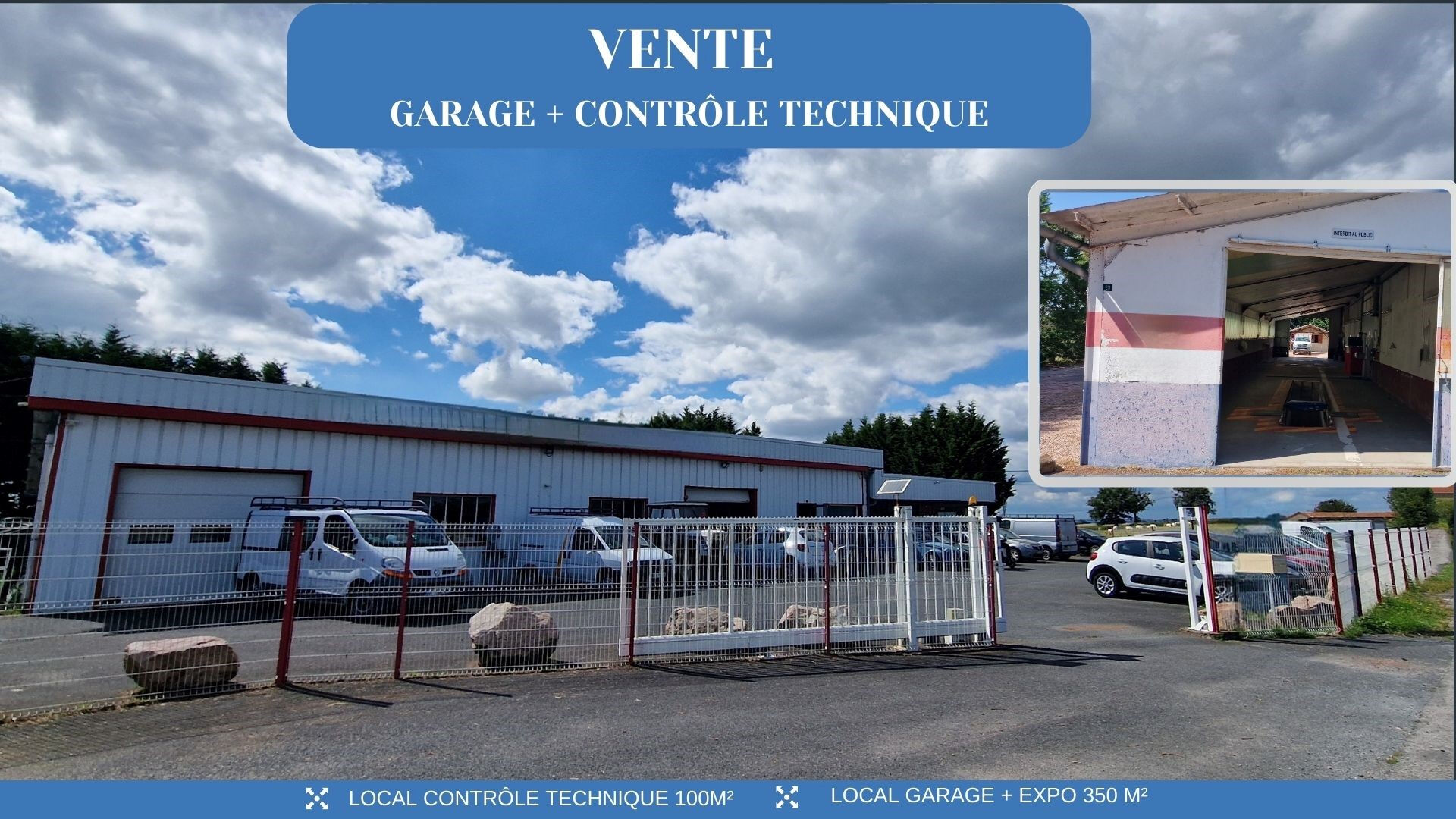 Photo LOCAL COMMERCIAL avec CONTRÔLE TECHNIQUE ET GARAGE image 2/6