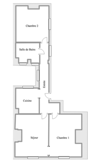 Appartement  3 pièce(s) 46.44 m2