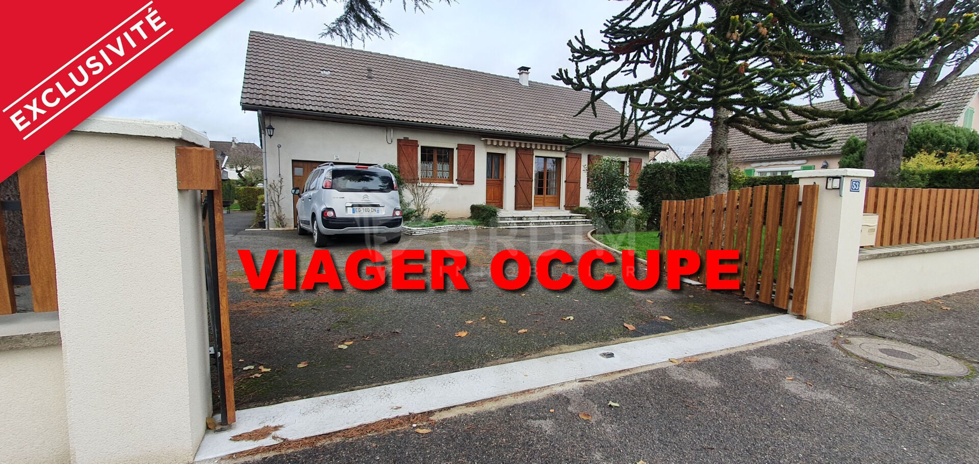 VIAGER OCCUPE, Maison à Boulleret -3 chambres- Garage - Terrain de 970 m²