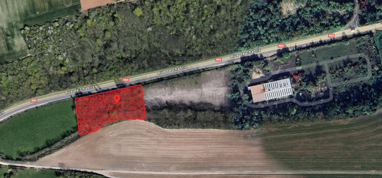 AUXERRE - TERRAIN CONSTRUCTIBLE DE  3.845M² - AXE A6 SUD - LIAISON SUD