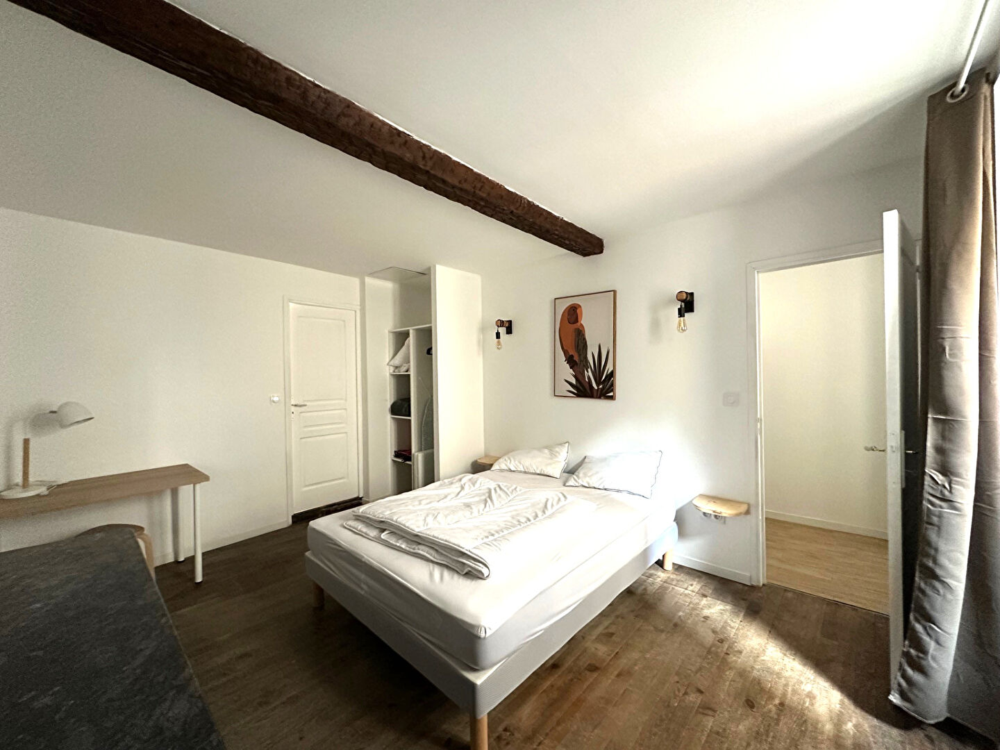 Photo Appartement T2 meublé 1er étage Bastide Carcassonne avec séjour et grande chambre équipée image 5/6