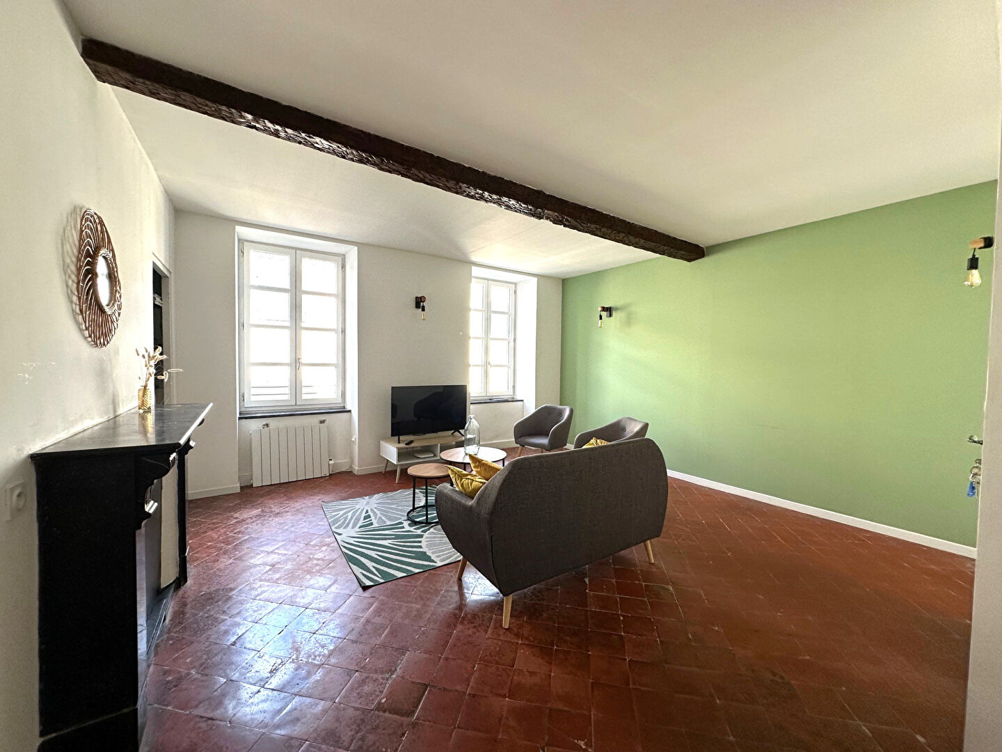 Photo Appartement T2 meublé 1er étage Bastide Carcassonne avec séjour et grande chambre équipée image 6/6
