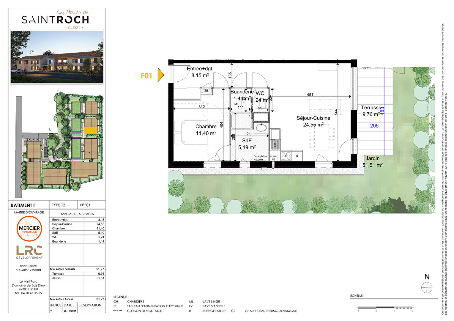 Appartement Gleize 2 pièces