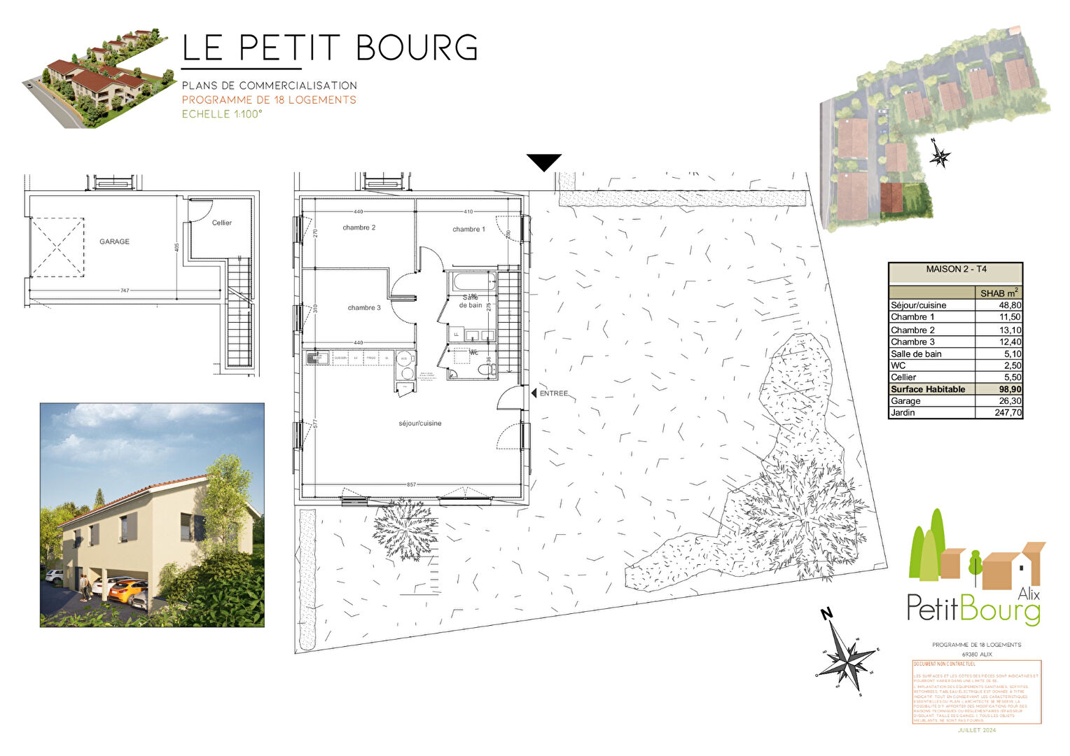 Photo Maison Alix 4 pièce(s) 99.20 m2 image 2/3