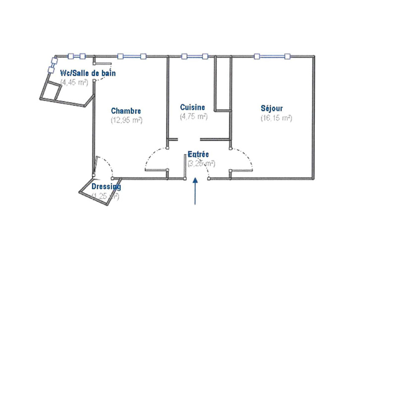 Photo M° porte de Saint Ouen 2 p 42,80 m² image 4/6