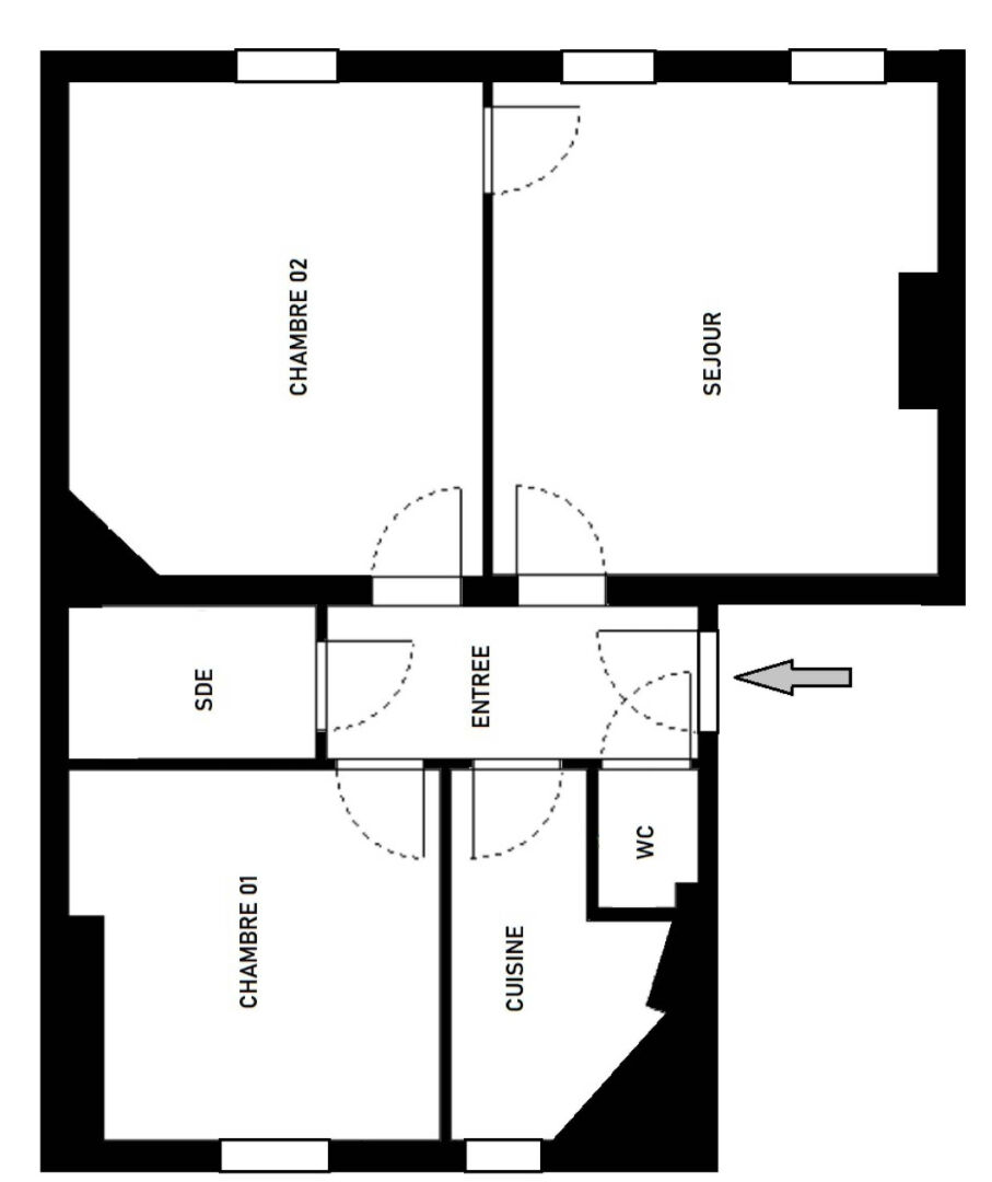 Photo 3 pièces rue de la Chapelle image 2/5