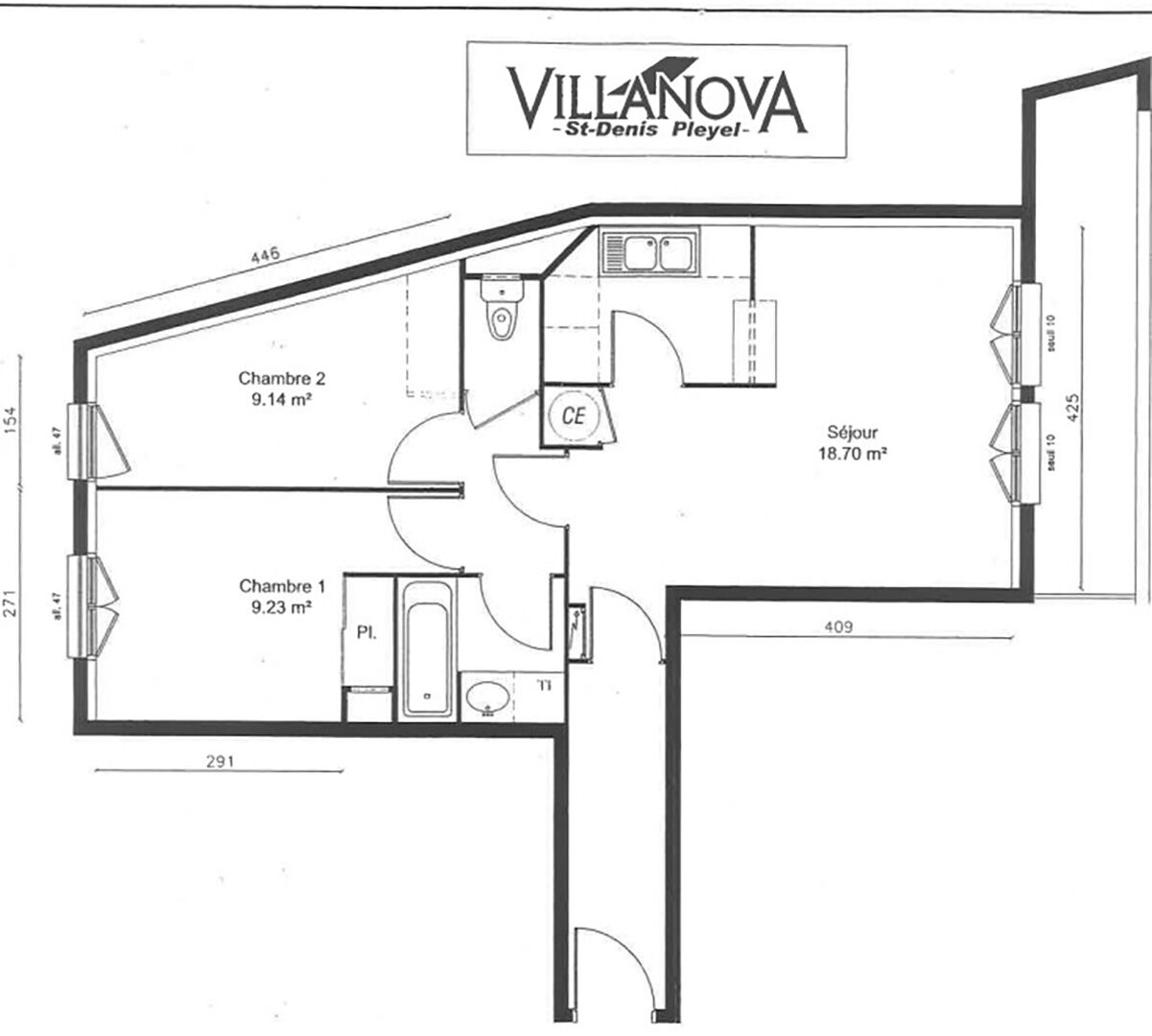 SAINT DENIS
 Appartement&nbsp;305 000&nbsp;&euro;
