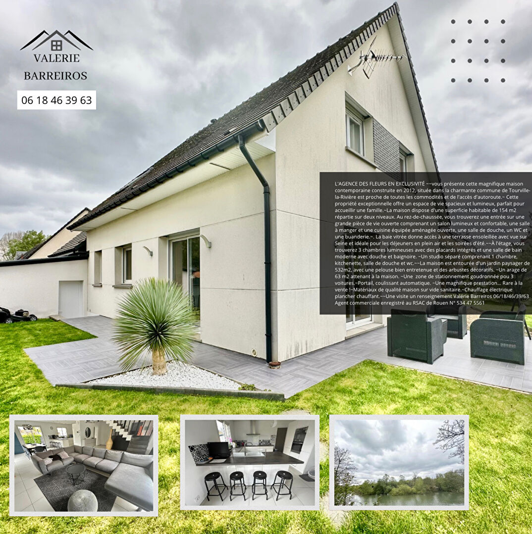 Photo pavillon recent SUR LA COMMUNE DE TOURVILLE LA RIVIERE - 7 pièce(s) - 154 m2 image 3/6