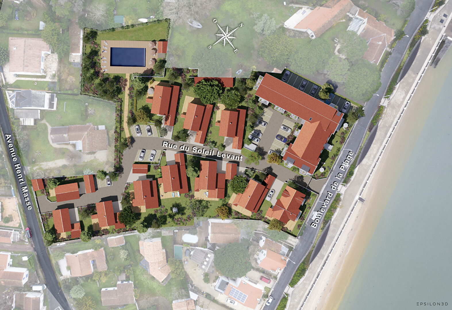 Photo Face à l'océan - Programme neuf 6 maisons + 19 appartements avec ascenseur et piscine image 6/6