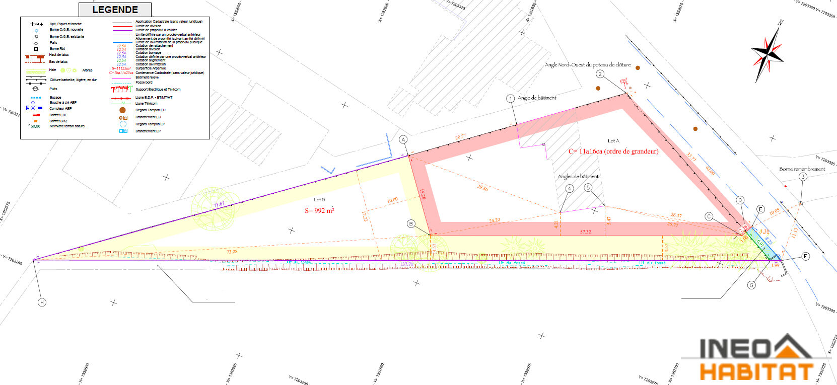 Photo Terrain Crevin 731 m2 image 2/2