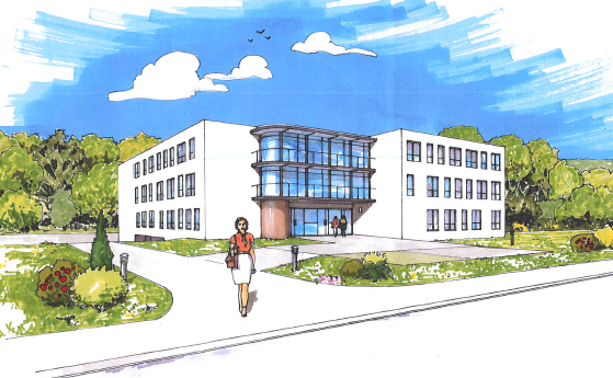 Photo Bureaux neufs à vendre ? 233 m² divisibles dès 134 m² à Jouy-aux-Arches, zone Actisud Metz, immeuble HQE et PMR image 2/5