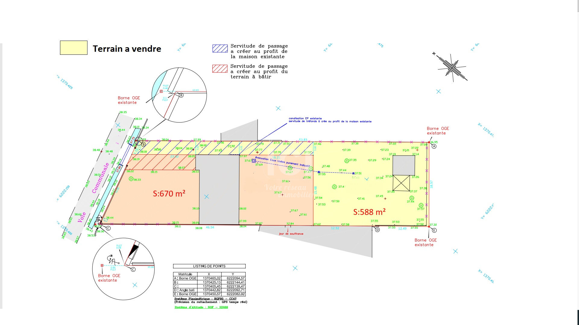 Photo A vendre sur Monnières - Terrain non viabilisé de 588m² image 2/2