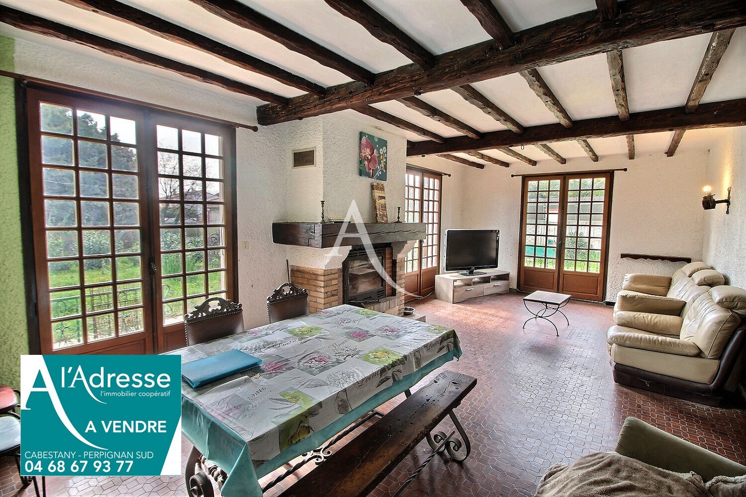 Photo RARE SUR CABESTANY !!!!  A VENDRE GRAND TERRAIN DIVISABLE  ACTUELLEMENT AVEC MAISON PLAIN-PIED A RÉNOVER image 2/6