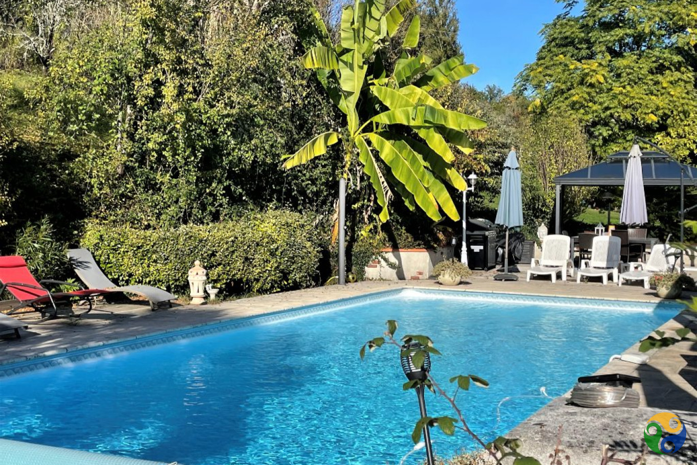 Photo LOT  et GARONNE-  Laroque Timbaut-Ensemble de 2 Maisons, Piscine,  Dépendances sur 5 Hectares image 4/6