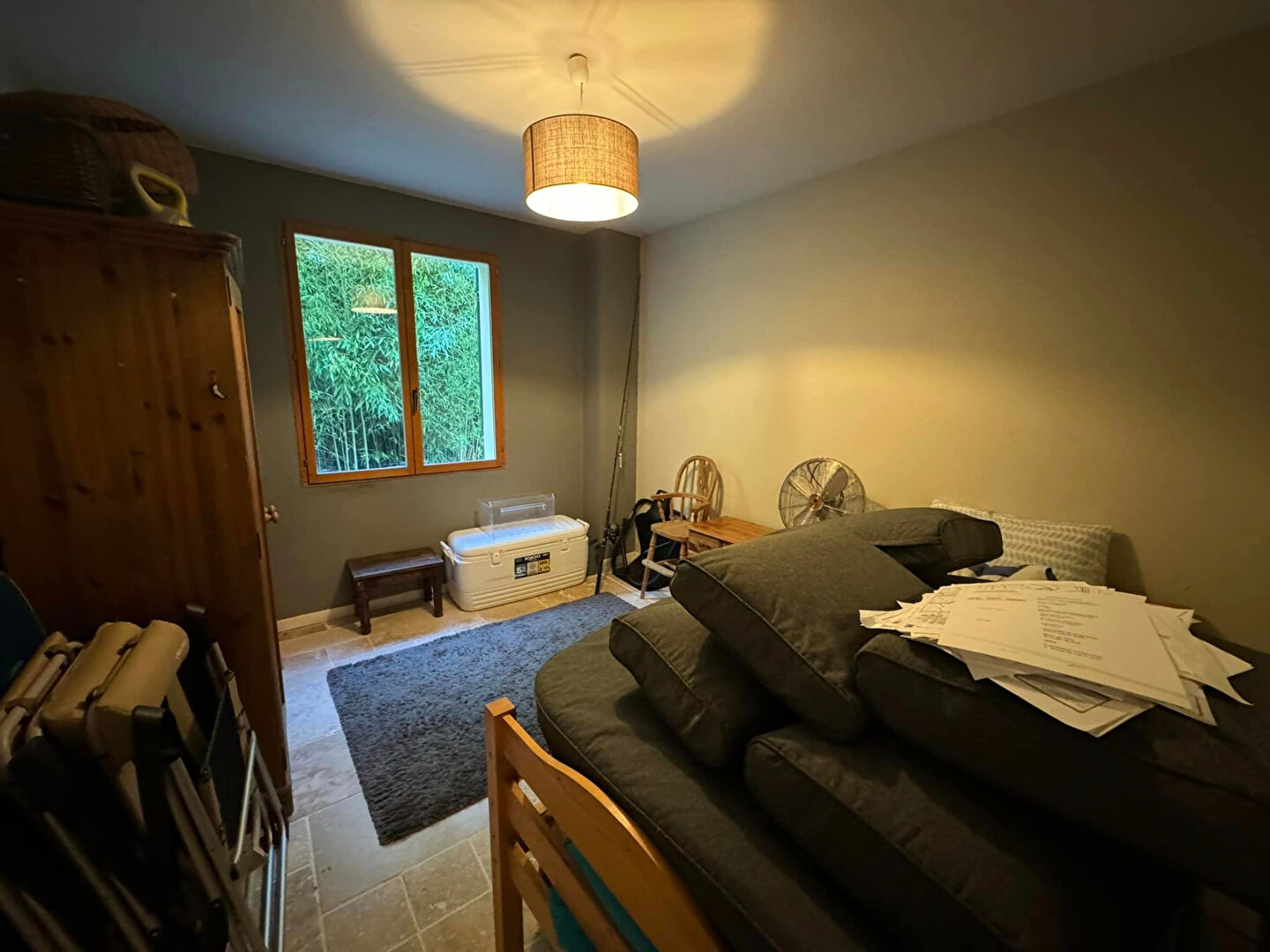 Spacious property in Haute-Vienne with three bedrooms, featuring a well-lit room and ample storage options.