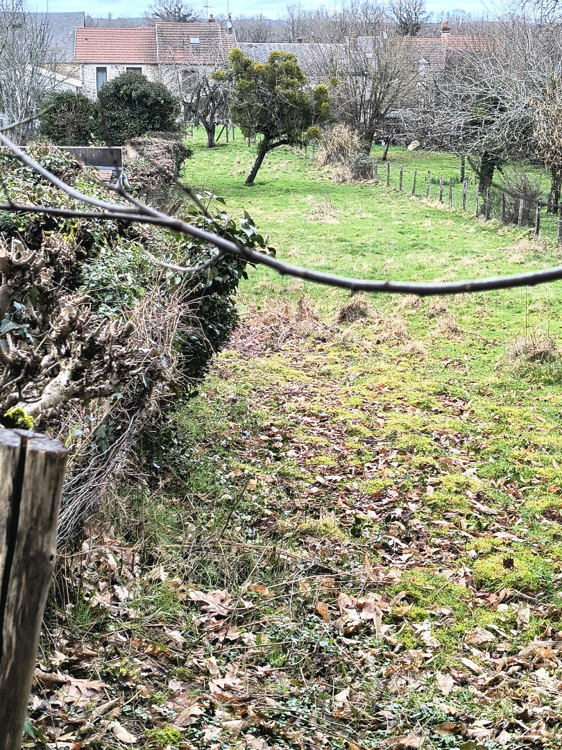 Garden area of a property in Creuse, Nouvelle-Aquitaine, featuring grassland and scattered trees.