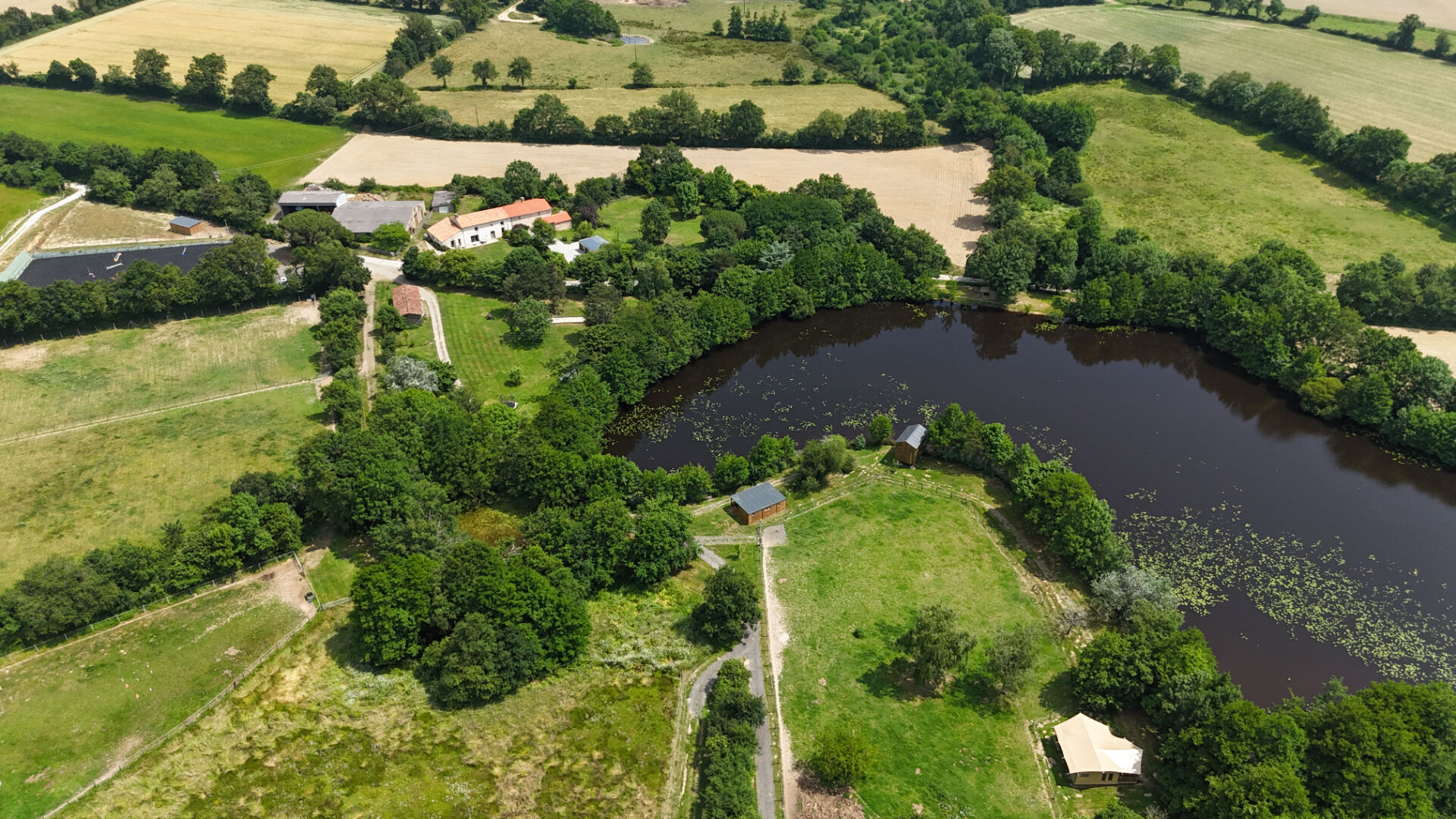 VENDEE 85 - SAINT FLORENT DES BOIS - Propriété Equestre / Loisirs -  Maison en Pierres 200m² - Activité d'hebergement  , 15 Hectares  + étang