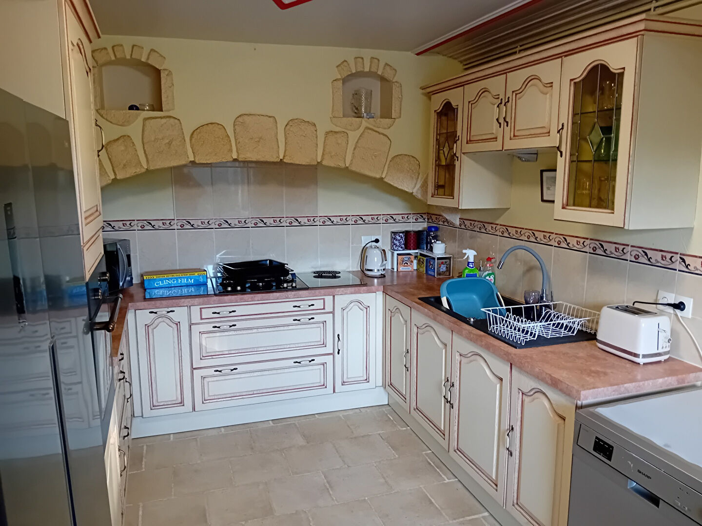Spacious kitchen with traditional features in a property located in Creuse, Nouvelle-Aquitaine, 23250, France.