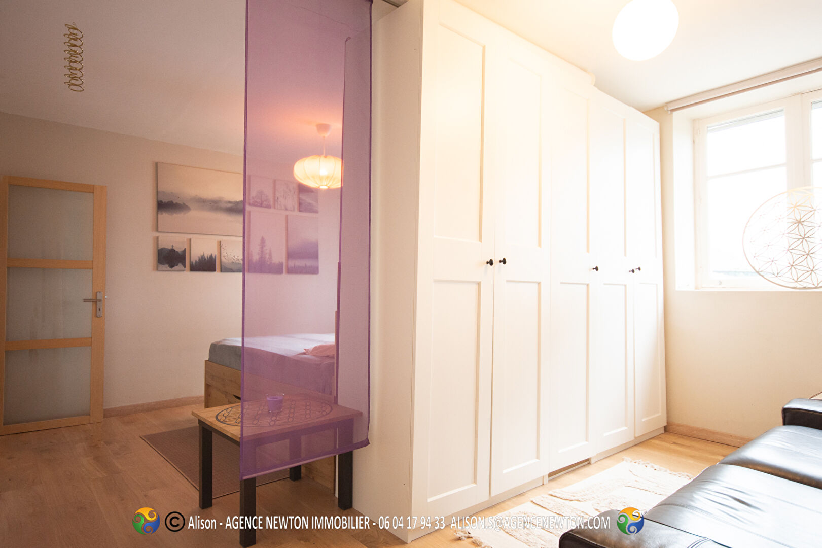Two-bedroom property in Ille-et-Vilaine featuring modern storage solutions and natural light.