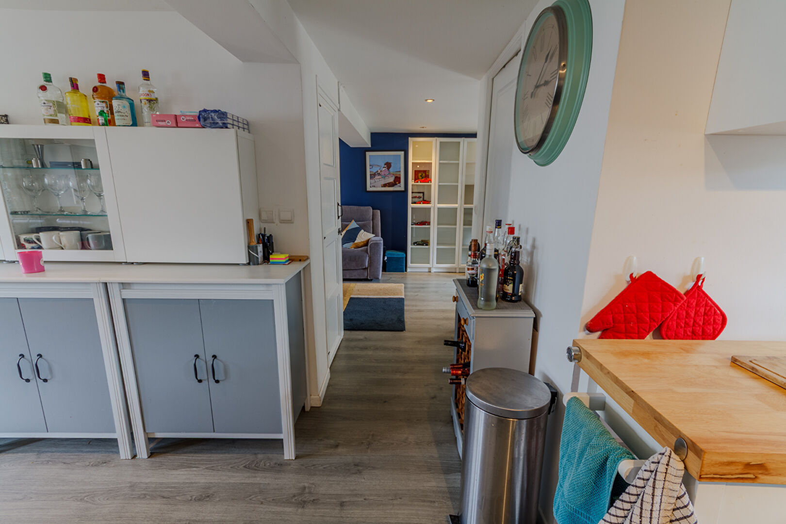 Modern kitchen with storage and appliances in a 3-bedroom property located in Manche, Normandy, 50150.