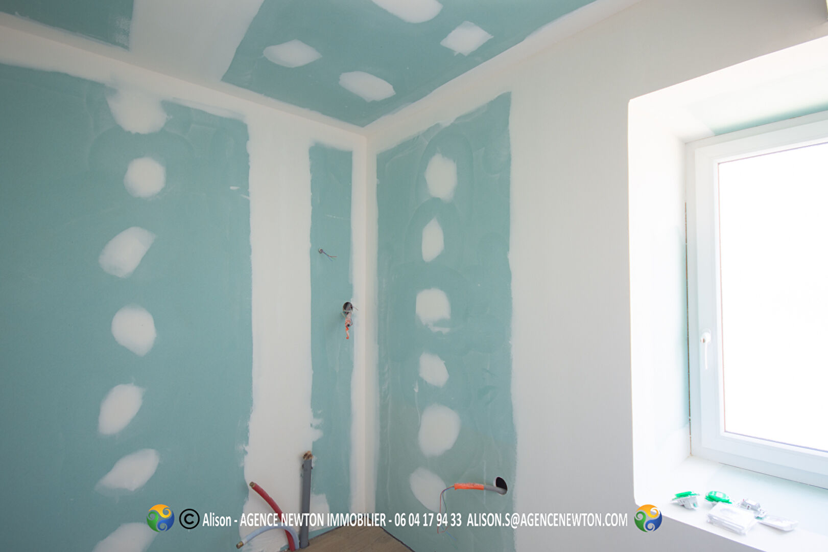 Renovation project in property located in Manche, Normandy with four bedrooms and unfinished interior features.