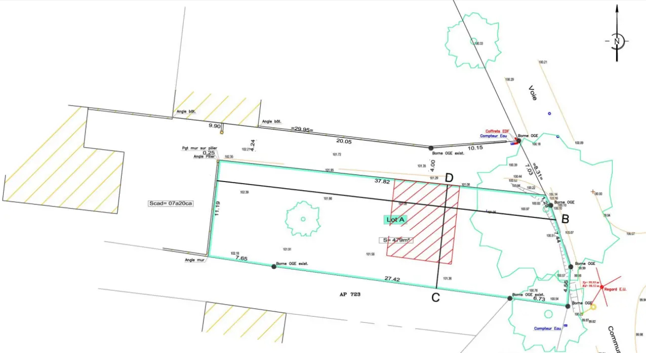 LES MOUTIERS EN RETZ – Terrain à bâtir  479 m2