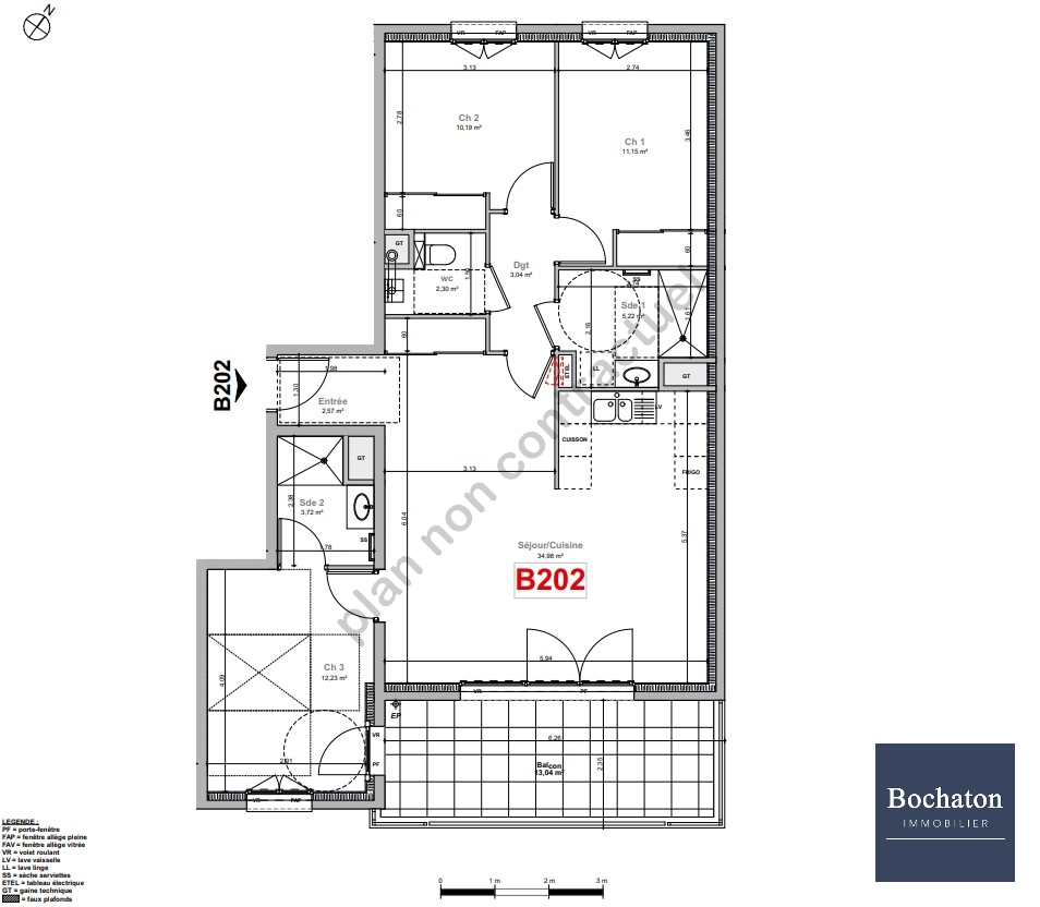 Photo THONON LES BAINS (74) - APPARTEMENT T4 DE 85.40M² image 2/6