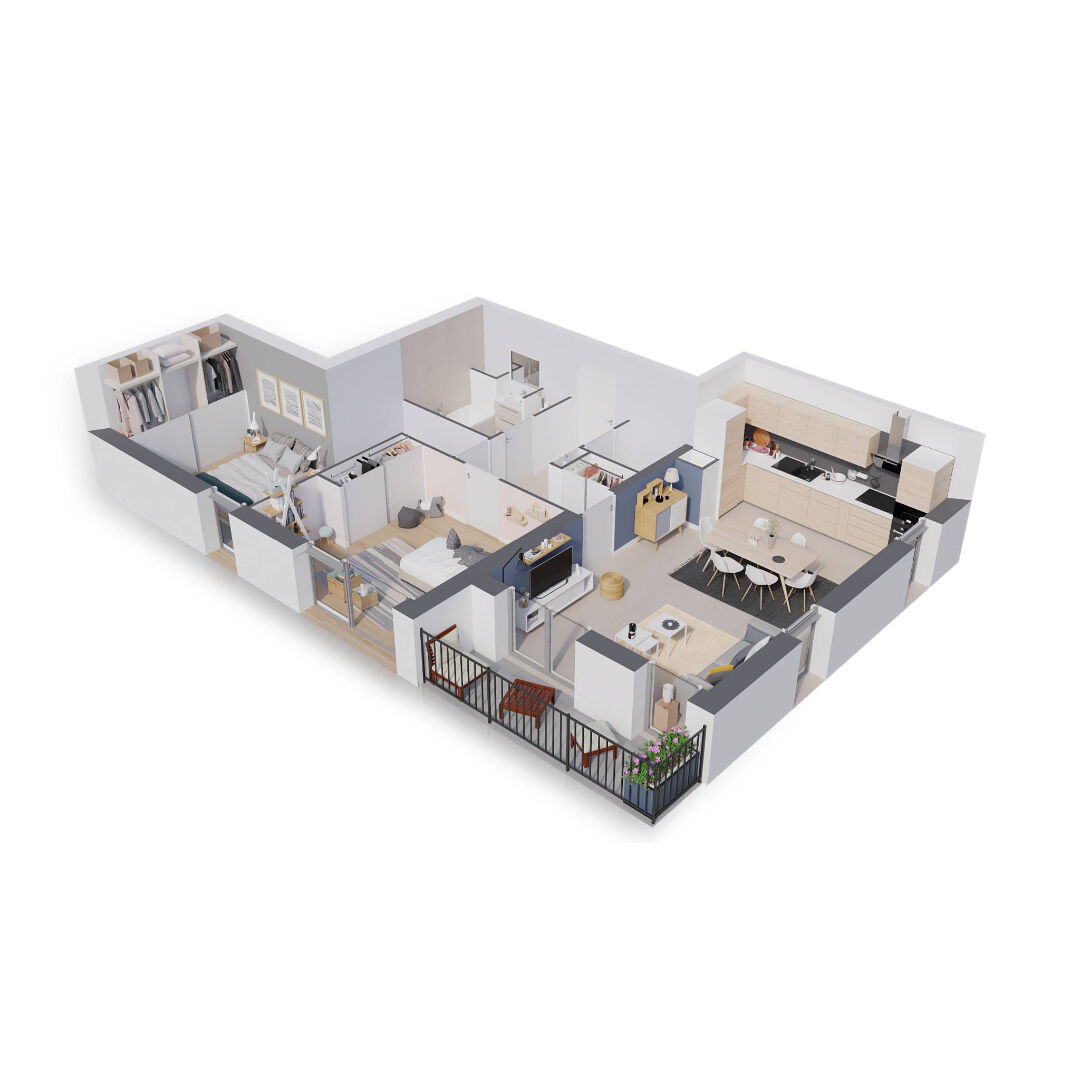 Photo AIX LES BAINS (73) - APPARTEMENT T3 DE 68,10 M² image 5/6