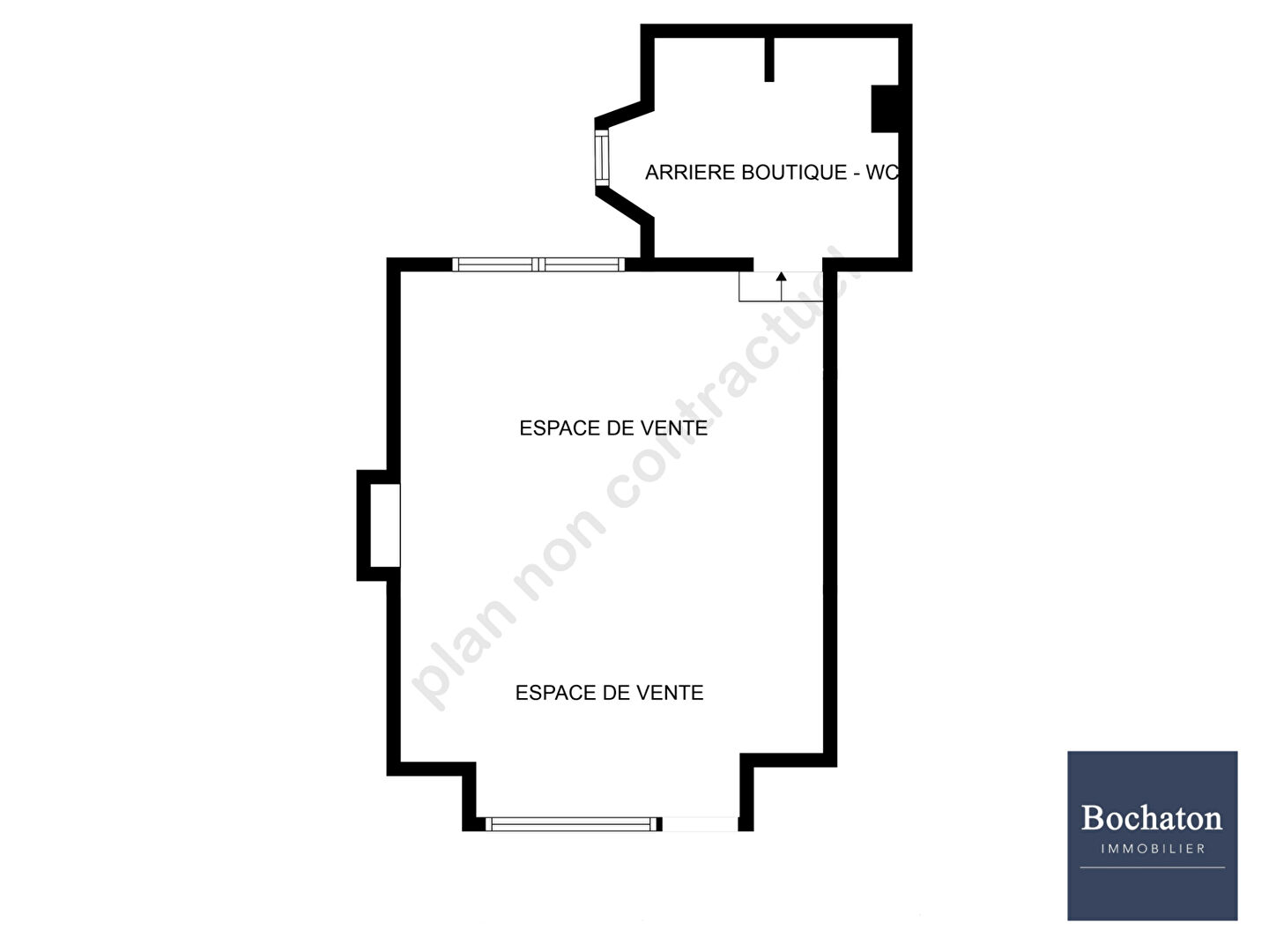 Photo EVIAN LES BAINS (74) - FACE AU DEBARCADERE - MURS COMMERCIAUX LIBRE image 2/6