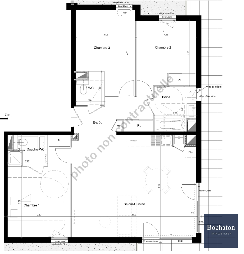 Photo THONON-LES-BAINS (74) - APPARTEMENT T4 DE 92.87 m2 image 2/4