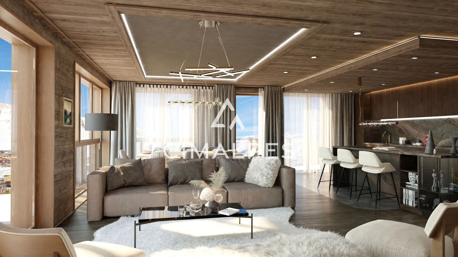 Grand appartement neuf 2 chambres en suite + coin montagne