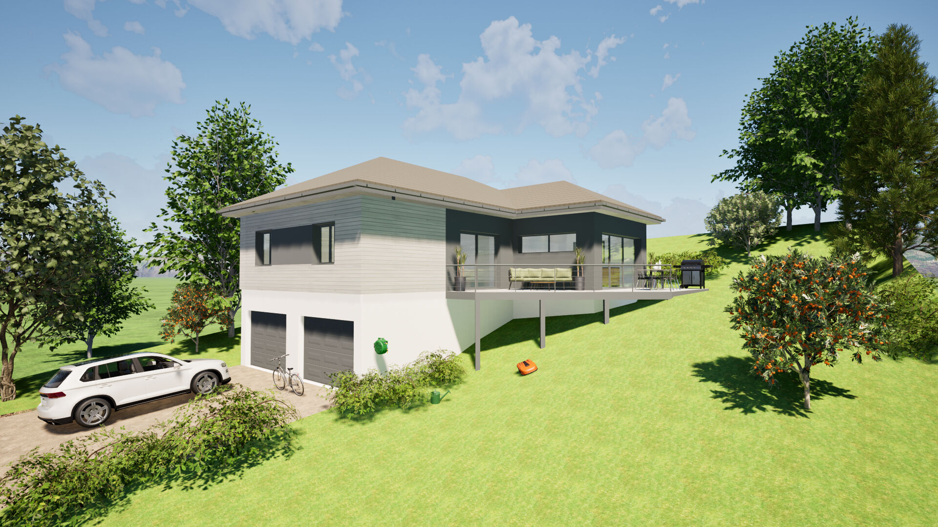 Photo Terrain 821 m²  secteur calme et ensoleillé sur Sonnaz image 2/6