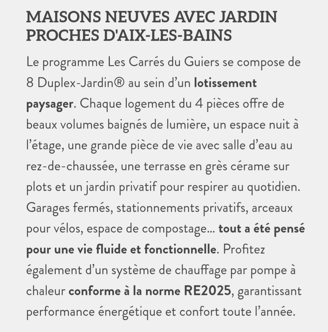 Photo Programme neuf ST Genix Les Villages -  EXCLUSIVITE COMPARET Immobilier image 3/6