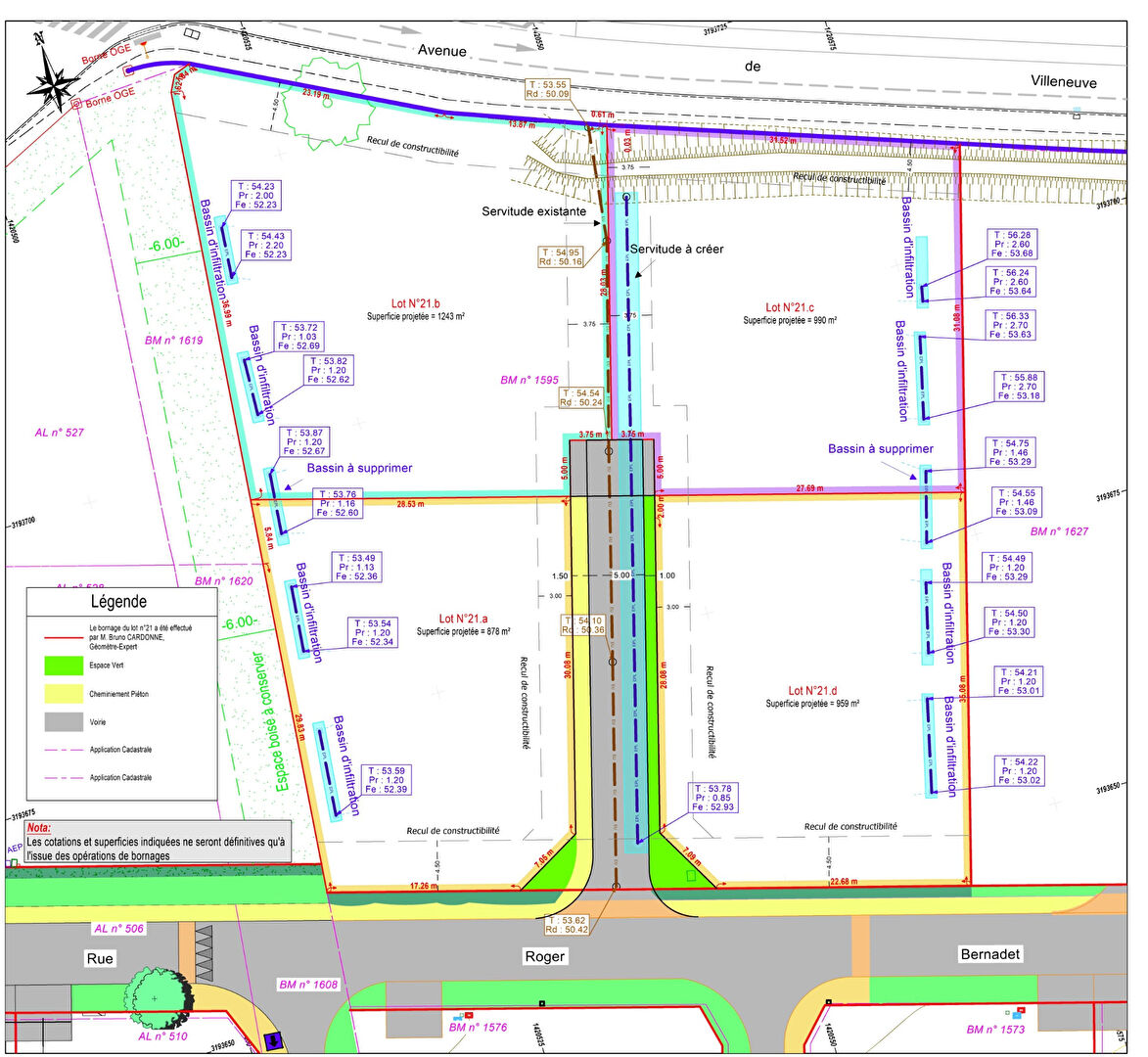 Terrain constructible activités de services Mont De Marsan 1243 m2