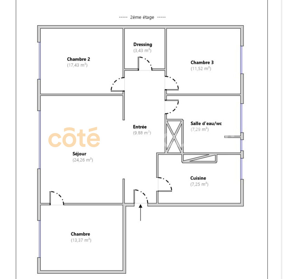 Appartement Le Bourget 4 pièce(s) 94.43 m2
