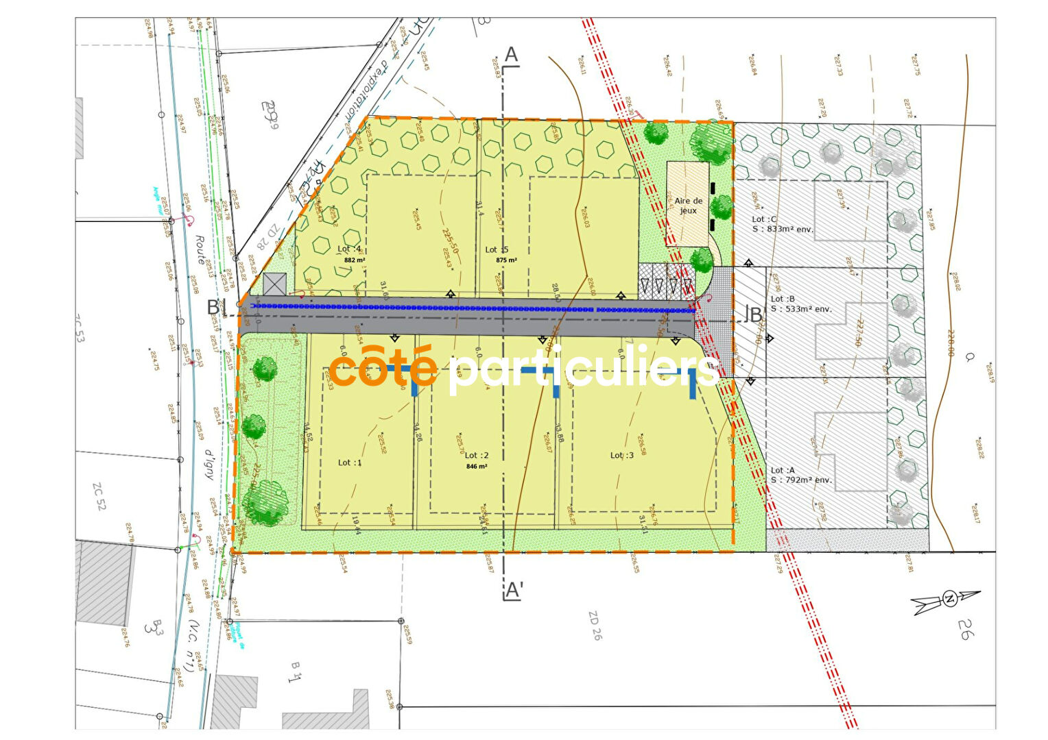 Terrain constructible à Vellemoz