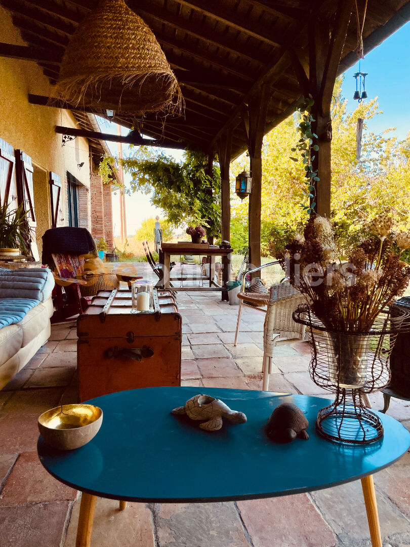 Photo Près Montastruc- Sur terrain de 1.5Ha arboré avec piscine, belle Toulousaine de 250m² Hab.(Poss.400m²) image 6/6