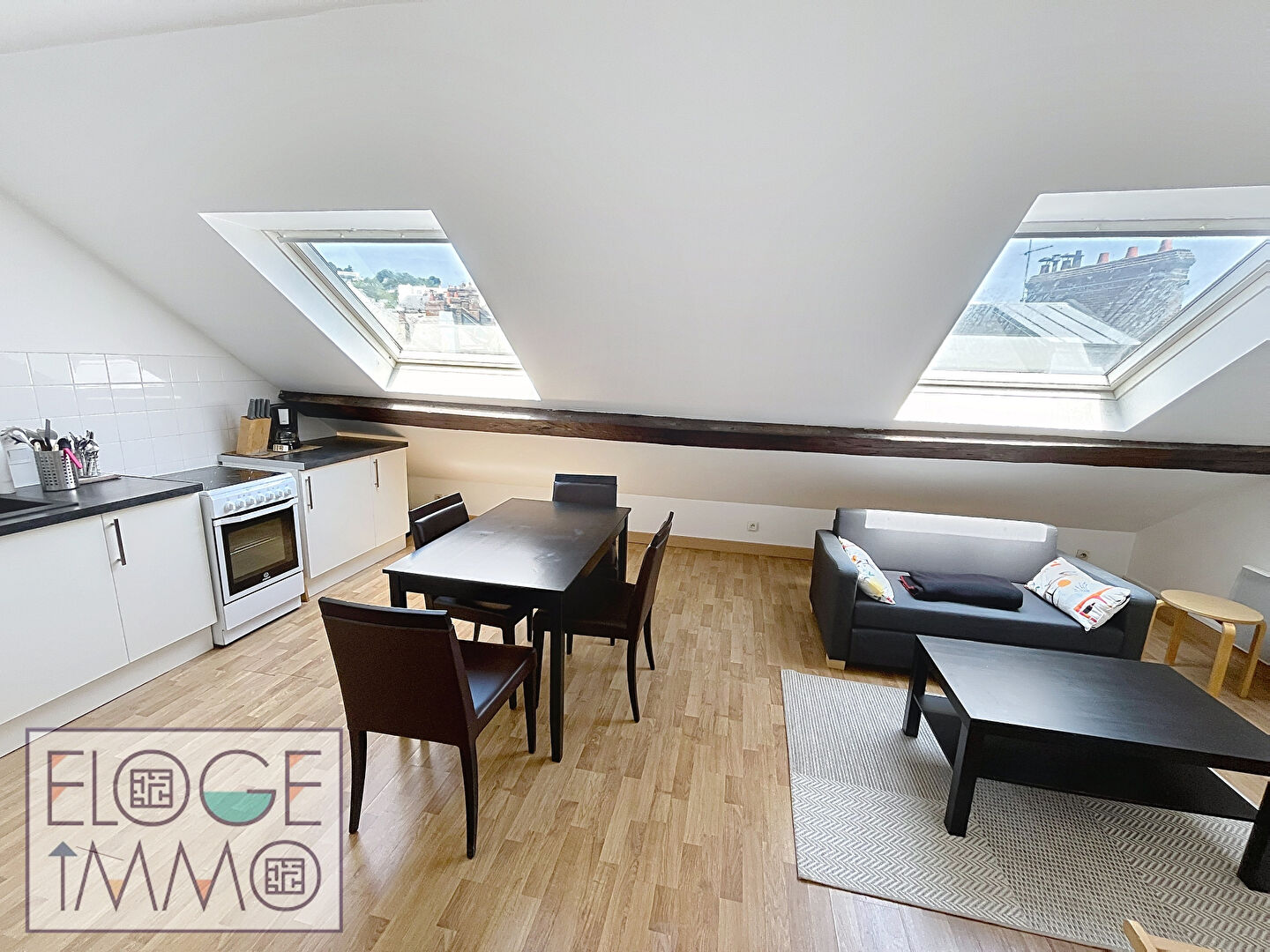 Appartement 2 pièces meublé de 48m² au sol (26m² en Carrez) - Rouen droite - Secteur rue du Renard / Cauchoise