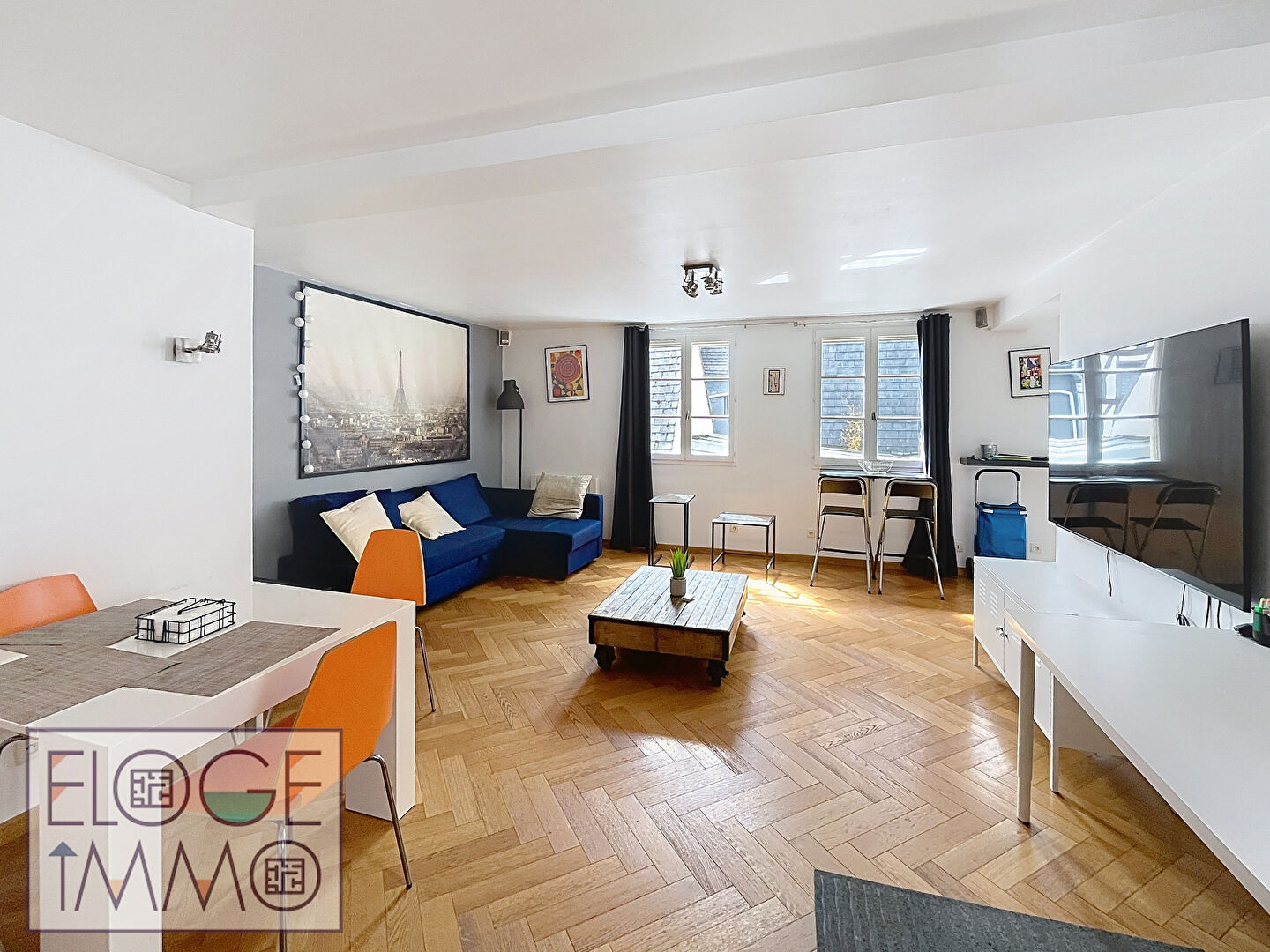 Appartement 2 pièces meublé de 58m² - Rouen droite - Secteur Hôtel de Ville / Eau de Robec