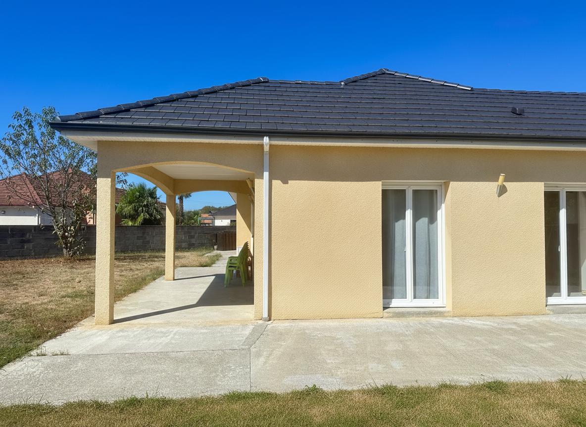 Maison contemporaine de plain-pied - 4 chambres - 122 m² - Ousse