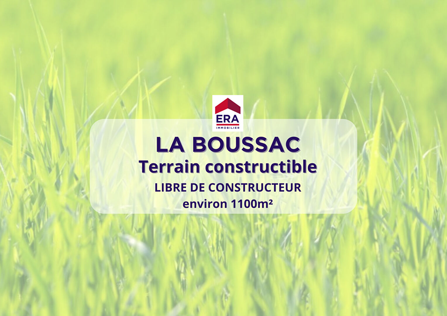 Terrain constructible 1100 m2 La Boussac