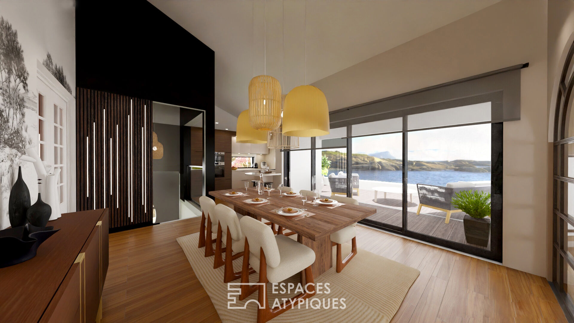 Villa rénovée front de mer avec piscine
